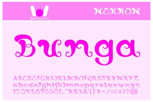 Bunga: The Chic, Whimsical Display Font for Standout Designs