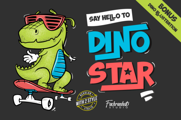 Dino Star: The Playful Display Font for Creative Projects