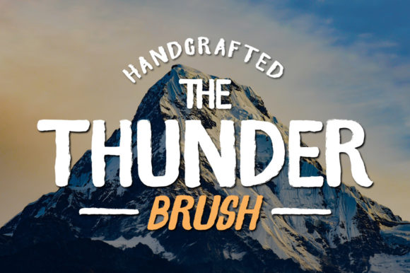 Thunder Brush: Elevating Your Designs with a Cool, Rough Textured Display Font
